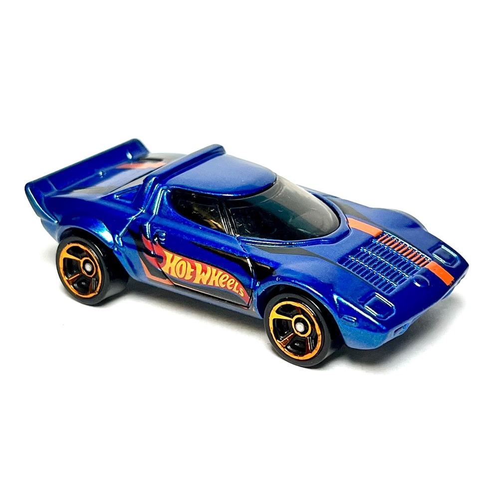 Hot Wheels Lancia Stratos Metallic Blue 2014 Mattel Diecast Race Sports Car H33